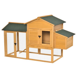4goodz Pawhut kippenhok met uitloop en nestkast hout 168x75x103 cm