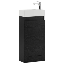 Badplaats Toiletmeubel peru 40 x 22 cm zwart fonteinmeubel met