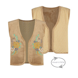 MAYCE Zomer reversibel gilet meisjes - velvet