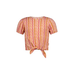 B.Nosy Zomer top meisjes roze/ aop knoop bobbi