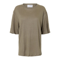Selected Femme slfvilja linen ss tee 16090089 vetiver