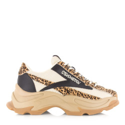 Steve Madden zoomz-l leopard multi lage sneakers dames