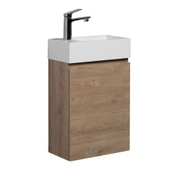 Badplaats Toiletmeubel angela 40 x 22 cm kastanje fonteinmeubel met