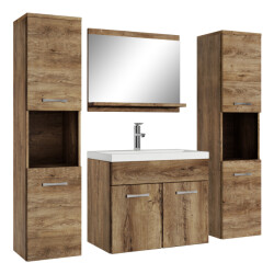 Badplaats Badkamermeubel set montreal xl 60 x 35 cm bruin badmeubel
