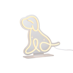 Leitmotiv neon light sitting dog -