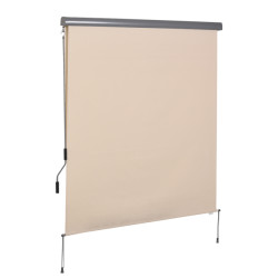 4goodz Outsunny verticale zonwering verticale luifel 160x250 cm creme