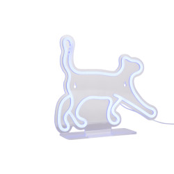 Leitmotiv neon light walking cat -