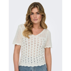 Only Onlbecca life ss v-neck top knt