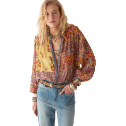 Maison Hotel Leandra patchwork blouse