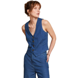 King Louie Bianca gilet chambray