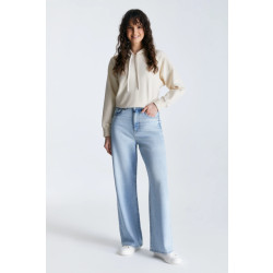 Cup of Joe Maria ultra high waist wide jeans light blue