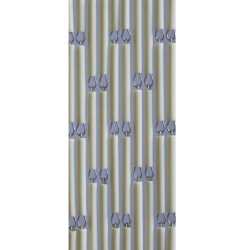 Vliegengordijnenexpert Vliegengordijn hulzen creme 100 x 240 cm op het kozijn