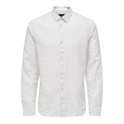 Only & Sons onscaiden life ls stripe linen 660 22026601 chinchilla