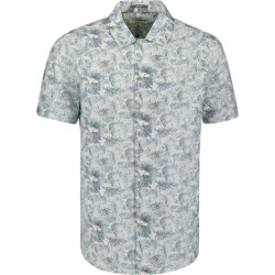 No Excess Shirt short sleeve allover printed blue