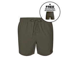 Muchachomalo Jongens zwembroek leger + gratis microfiber boxershort
