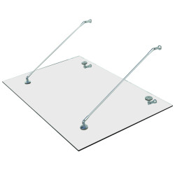 4goodz Glazen deurluifel gehard glas met rvs 150x90 cm