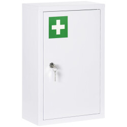 4goodz Medicijnkastje ehbo-kastje met slot rvs 14x30x46 cm -