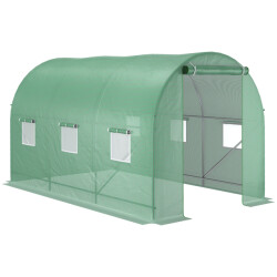 4goodz Outsunny tunnelserre foliekas met gaasplastic 350x200 cm