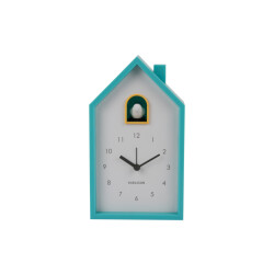 Karlsson wekker modern cuckoo turquoise blue