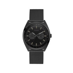 Guess Zwarte rvs horloge voor mannen met datumfunctie