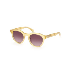 Guess Gele plastic zonnebril voor mannen 50mm lens