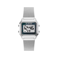 Guess Grijze rvs horloge met digitale weergave