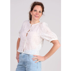 Moss Copenhagen Asteria top structuur en ballonmouwen
