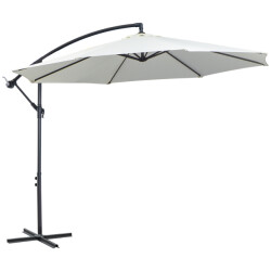 4goodz Outsunny zweefparasol 300 cm rond creme