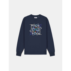 Mucho Gusto ® amsterdam trui blauw met sjaal illustraties