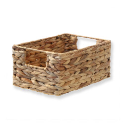 CaliCosy Waterhyacint mandje met metalen frame hoogte 13 cm