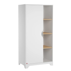 CaliCosy Kast met 1 deur, 2 kledingstangen en 3 open planken l88.5cm leaf