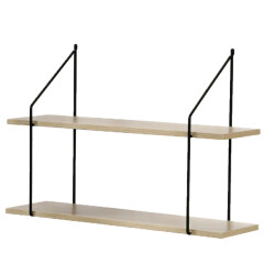 CaliCosy Wandplank 2 niveaus houtdecor l60 cm