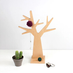 CaliCosy Sieradenboom met massief beukenhouten basis h36 cm