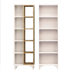 CaliCosy Etagère 15 planken eiken en wit decor h162 cm potenza