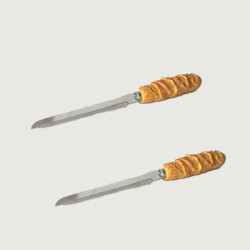 CaliCosy Broodmes met roestvrijstalen handvat 29 cm set van 2