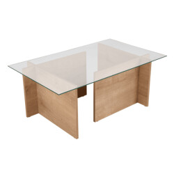 CaliCosy Salontafel met glazen blad l105 cm noah
