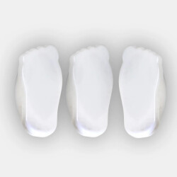 CaliCosy Pedicuredoos voetvorm wit 12 x 5,5 x 4 cm set van 3
