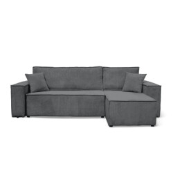 CaliCosy Slaapbank met 3 zitplaatsen en omkeerbare chaise longue l244 cm anna