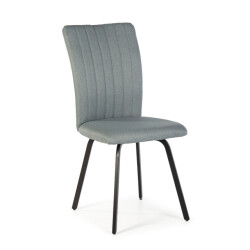 CaliCosy Set van 4 stoelen in stof met zwarte metalen poten l47,5 cm pretty