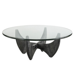 Signature Table basse ronde en chêne massif d.100cm harper