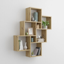 CaliCosy Drijvende wandplank 8 compartimenten laurio
