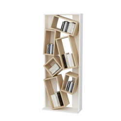 CaliCosy Rek 6 planken wit en eikenhouten decor l63 cm carmen