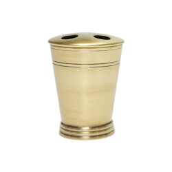 Signature Tandenborstelhouder van messing met gouden afwerking
