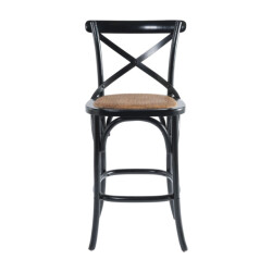 CaliCosy Tellersstoel van massief hout en webbing l50 cm bistrot