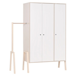 CaliCosy Kast met 3 deuren, 5 planken, 1 kledingstang en 1 kapstok spot