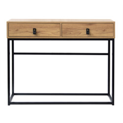 CaliCosy Console met 2 lades en eikenhouten metalen poten jill