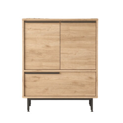 CaliCosy Schoenenkast met 2 deuren en 1 klep in notendecor h90,4 cm