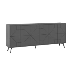 CaliCosy Buffet 6 deuren antraciet l184 cm dune