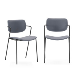 CaliCosy Set van 2 stoelen met zwarte metalen poten l49 cm maika