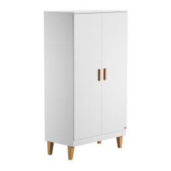 CaliCosy Kast met 2 deuren, 2 planken en 1 kledingstang l100 x h186.5 cm lounge